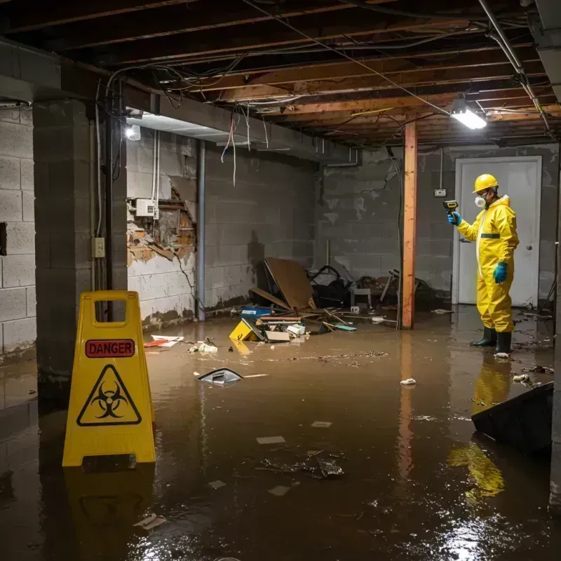 Flooded Basement Electrical Hazard in Shelbyville, MO Property